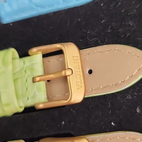 INVICTA Angel Mother of Pearl Dial White Leather Ladies Watch - Picture 12 of 16